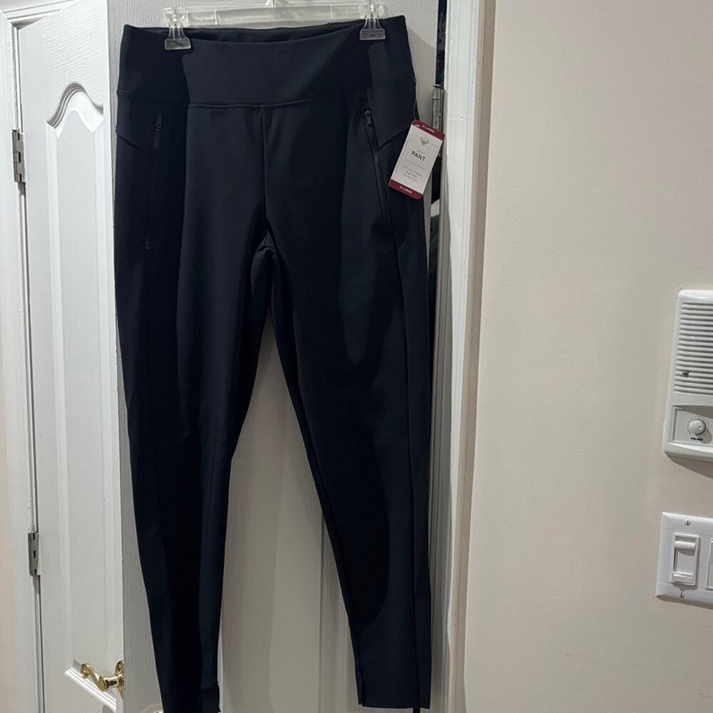 Members Mark xl Charcoal grey city pant slim leg nylon spandex blend nwt